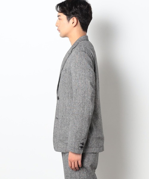 Grand PARK（グランドパーク）の「BROOKLYN OVERALL＜ブルックリンオーバーオール＞ホームスパンジャケット（テーラードジャケット・メンズ・グレー/チャコールグレー・LARGE/MEDIUM）」の10枚目の写真