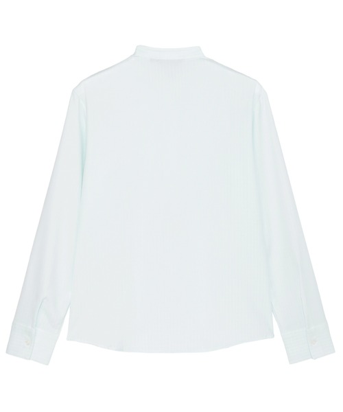 TOKYO SHIRTS（トウキョウシャツ）の「COFREX  スタンド ビジューブラウス 長袖 レディースデザインシャツ（シャツ/ブラウス・レディース・サックスブルー・S/M/L/LL/XL）」の2枚目の写真