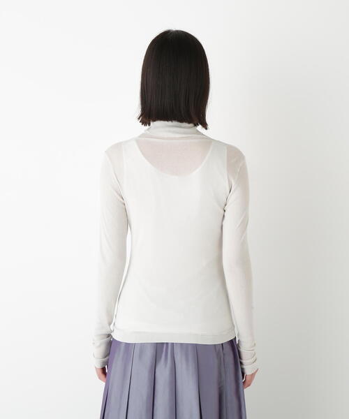 human woman(ヒューマンウーマン)の「◆シアータートルプルオーバー(Tシャツ/カットソー・レディース・グレー/ネイビー/ダークインディゴブルー/ホワイト/ボルドー・MEDIUM)」の12枚目の写真