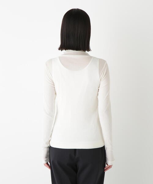 human woman(ヒューマンウーマン)の「◆シアータートルプルオーバー(Tシャツ/カットソー・レディース・グレー/ネイビー/ダークインディゴブルー/ホワイト/ボルドー・MEDIUM)」の17枚目の写真