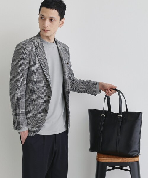 TAKEO KIKUCHI（タケオキクチ）の「アニリンレザー トート（トートバッグ・メンズ・ブラック/ダークブラウン・00）」の15枚目の写真