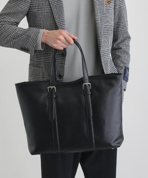 TAKEO KIKUCHI（タケオキクチ）の「アニリンレザー トート（トートバッグ・メンズ・ブラック/ダークブラウン・00）」の14枚目の写真