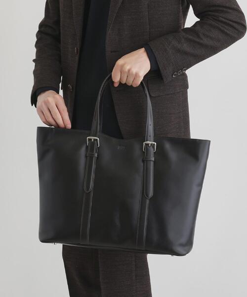 TAKEO KIKUCHI（タケオキクチ）の「アニリンレザー トート（トートバッグ・メンズ・ブラック/ダークブラウン・00）」の10枚目の写真