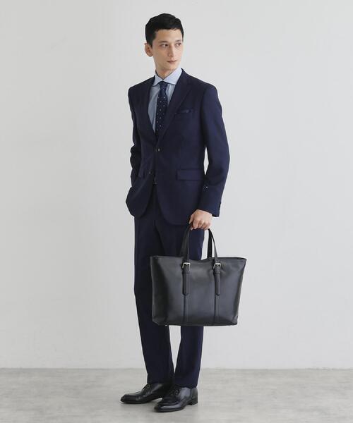 TAKEO KIKUCHI（タケオキクチ）の「アニリンレザー トート（トートバッグ・メンズ・ブラック/ダークブラウン・00）」の6枚目の写真