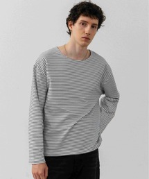 LURAKU（ルラク）の「【LURAKU】Open Neck Short Length Tee / LURAKU オープンネック短丈カットソー（Tシャツ/カットソー）」