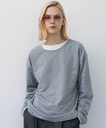 LURAKU（ルラク）の「【LURAKU】Open Neck Short Length Tee / LURAKU オープンネック短丈カットソー（Tシャツ/カットソー）」