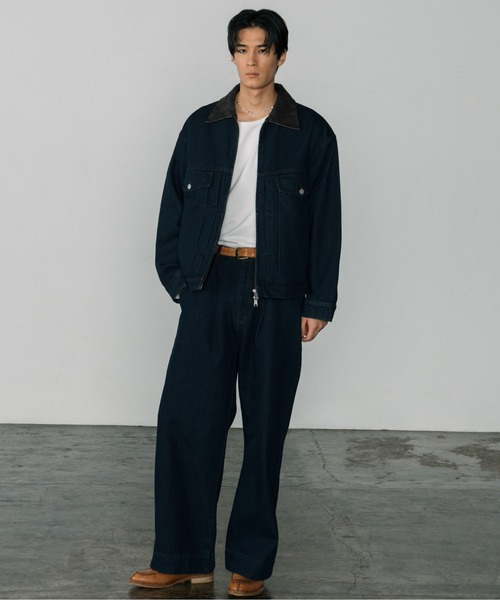 LURAKU（ルラク）の「〇【LURAKU】Open Neck Short Length Tee / LURAKU オープンネック短丈Tシャツ（Tシャツ/カットソー・メンズ・オフホワイト/ブラック・L/M/S）」の8枚目の写真