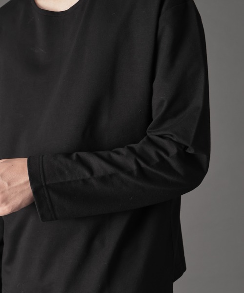 LURAKU（ルラク）の「〇【LURAKU】Open Neck Short Length Tee / LURAKU オープンネック短丈Tシャツ（Tシャツ/カットソー・メンズ・オフホワイト/ブラック・L/M/S）」の17枚目の写真