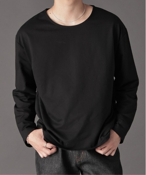 LURAKU（ルラク）の「〇【LURAKU】Open Neck Short Length Tee / LURAKU オープンネック短丈Tシャツ（Tシャツ/カットソー・メンズ・オフホワイト/ブラック・L/M/S）」の15枚目の写真