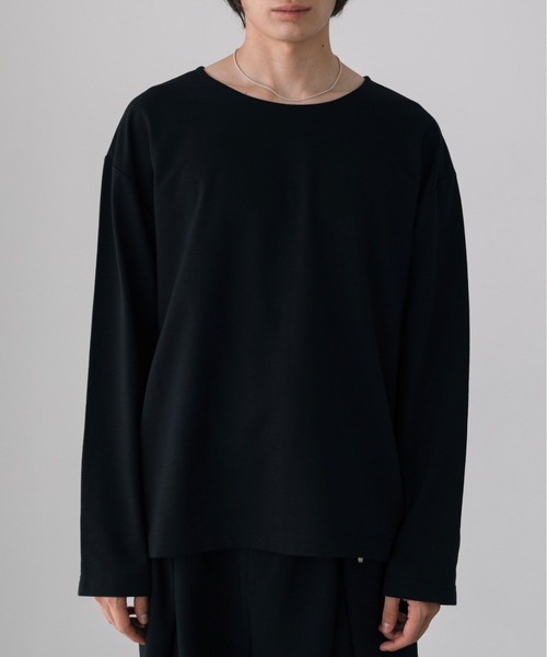 LURAKU（ルラク）の「〇【LURAKU】Open Neck Short Length Tee / LURAKU オープンネック短丈Tシャツ（Tシャツ/カットソー・メンズ・オフホワイト/ブラック・L/M/S）」の14枚目の写真