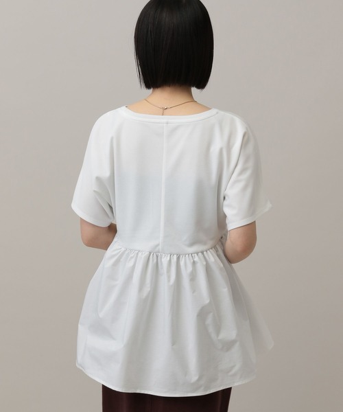 A part by（アパートバイ）の「ペプラムTシャツ（Tシャツ/カットソー・レディース・ベージュ/ブラック/オフホワイト・FREE）」の14枚目の写真