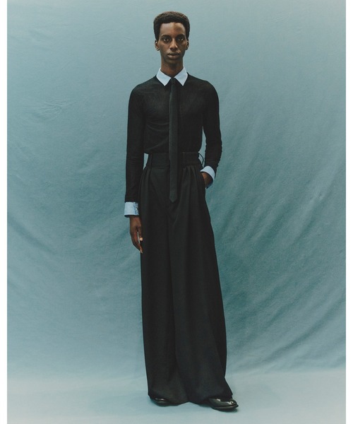 Juha(ユハ)の「EXTREME WIDE EASY PANTS(スラックス・メンズ・ブラック・2/3/4)」の2枚目の写真