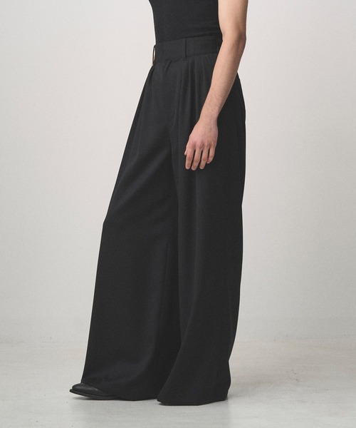 Juha(ユハ)の「EXTREME WIDE EASY PANTS(スラックス・メンズ・ブラック・2/3/4)」の3枚目の写真