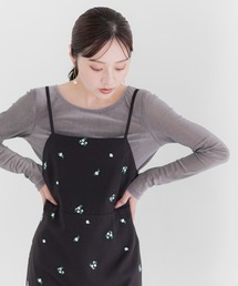 Andemiu | メッシュベロアトップス589856(Tシャツ/カットソー)