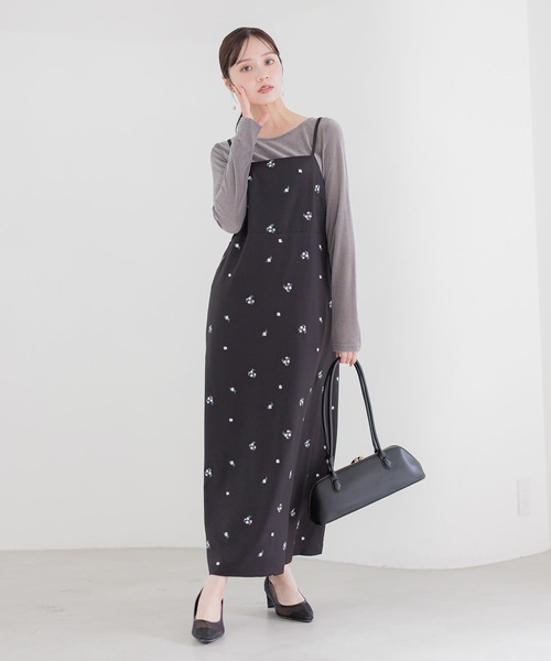 Andemiu（アンデミュウ）の「メッシュベロアトップス589856（Tシャツ/カットソー・レディース・グレー/アイボリー/ブラック/ボルドー・FREE）」の5枚目の写真