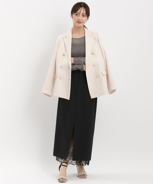 Andemiu（アンデミュウ）の「メッシュベロアトップス589856（Tシャツ/カットソー・レディース・グレー/アイボリー/ブラック/ボルドー・FREE）」の17枚目の写真