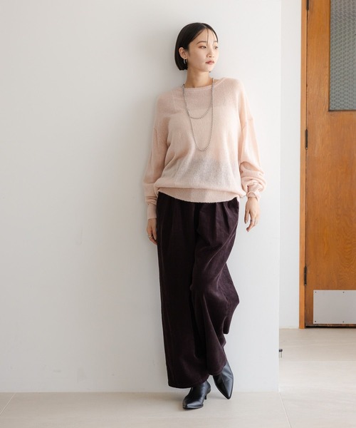 LOWRYS FARM（ローリーズファーム）の「コーデュロイワイドパンツ　575172（その他パンツ・レディース・アイボリー/グレー/ブラウン/ピンク・MEDIUM/LARGE）」の6枚目の写真