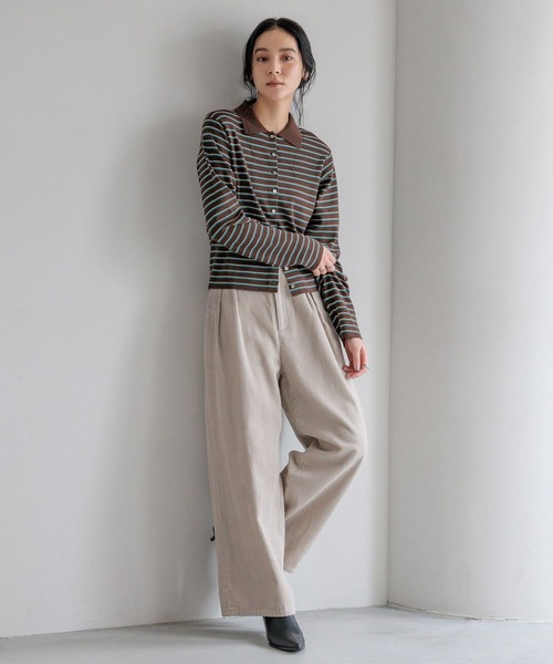 LOWRYS FARM（ローリーズファーム）の「コーデュロイワイドパンツ　575172（その他パンツ・レディース・アイボリー/グレー/ブラウン/ピンク・MEDIUM/LARGE）」の19枚目の写真