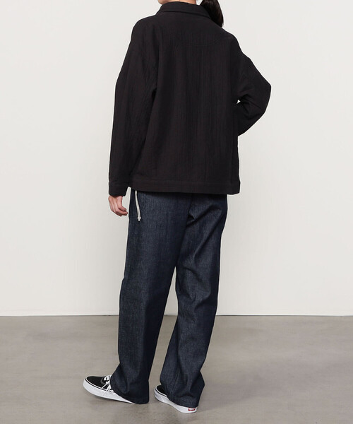 Bshop(ビショップ)の「7115 by SZEKI | リネンコットン シャツジャケット WOMEN(カバーオール・レディース・ブラック・XS)」の7枚目の写真