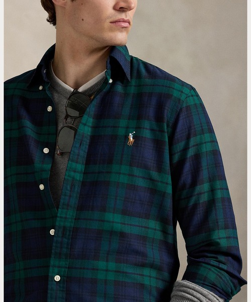 POLO RALPH LAUREN(ポロ ラルフ ローレン)の「クラシック フィット チェック オックスフォード シャツ(シャツ/ブラウス・メンズ・ネイビー系1・S/M/L/XL/XS/XXL)」の5枚目の写真