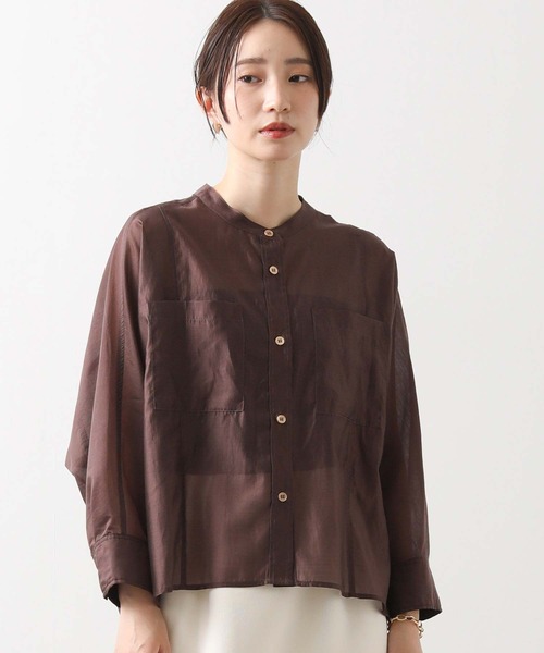 Gready Brilliant(グレディブリリアン)の「ボイルドルマン7分ブラウス(シャツ/ブラウス・レディース・アイボリー/ブラウン・38)」の5枚目の写真