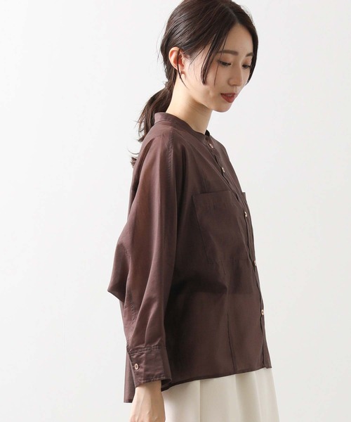 Gready Brilliant(グレディブリリアン)の「ボイルドルマン7分ブラウス(シャツ/ブラウス・レディース・アイボリー/ブラウン・38)」の6枚目の写真
