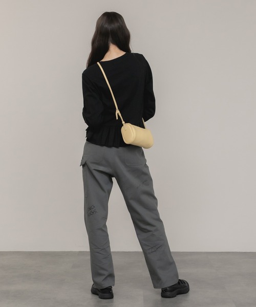 ハイウエスト タトゥー パンツ (ブラウン） Knuth Marf - ハイウエスト タトゥー パンツ (ブラウン) high waist