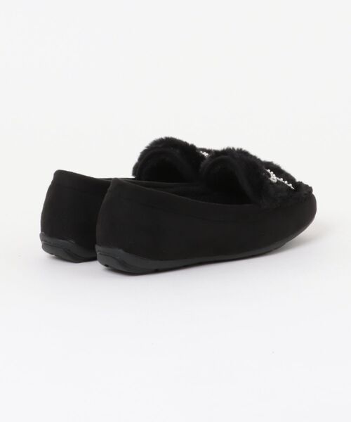 Bridget Birkin(ブリジットバーキン)の「【Bridget Birkin】キラキラリボンムートンシューズ(551662)(モカシン/デッキシューズ・レディース・ブラック系その他/ベージュ系その他/グレイッシュベージュ・24.5/24/23.5/23/22.5)」の4枚目の写真
