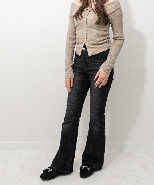 Bridget Birkin(ブリジットバーキン)の「【Bridget Birkin】キラキラリボンムートンシューズ(551662)(モカシン/デッキシューズ・レディース・ブラック系その他/ベージュ系その他/グレイッシュベージュ・24.5/24/23.5/23/22.5)」の12枚目の写真