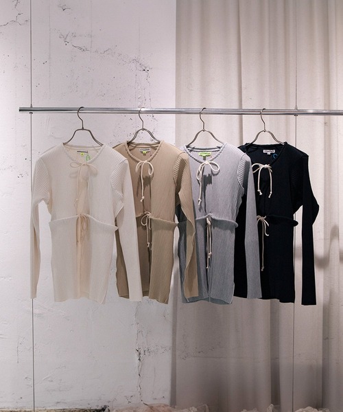 kotohayokozawa（コトハヨコザワ）の「kotohayokozawa CRISP ROPE CARDIGAN TDX5A-CP-CR（カーディガン/ボレロ・レディース・ブラック/グレー/ホワイト/ベージュ・FREE）」の5枚目の写真