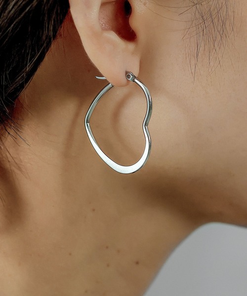 セール】金属アレルギー対応 ハートモチーフ ピアス サージカル