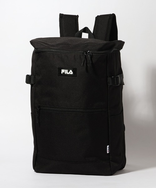 FILA(フィラ)の「【FILA/フィラ】スクエアデイパック(バックパック/リュック・メンズ・トリコロール/ブラック/ブラック系その他・FREE)」の1枚目の写真