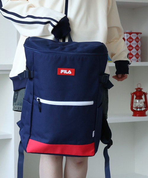 FILA（フィラ）の「【FILA/フィラ】スクエアデイパック（バックパック/リュック・メンズ・トリコロール/ブラック/ブラック系その他・FREE）」の20枚目の写真