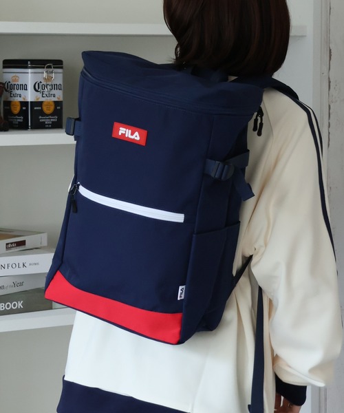 FILA（フィラ）の「【FILA/フィラ】スクエアデイパック（バックパック/リュック・メンズ・トリコロール/ブラック/ブラック系その他・FREE）」の19枚目の写真