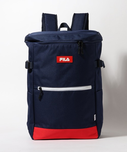 FILA（フィラ）の「【FILA/フィラ】スクエアデイパック（バックパック/リュック・メンズ・トリコロール/ブラック/ブラック系その他・FREE）」の9枚目の写真