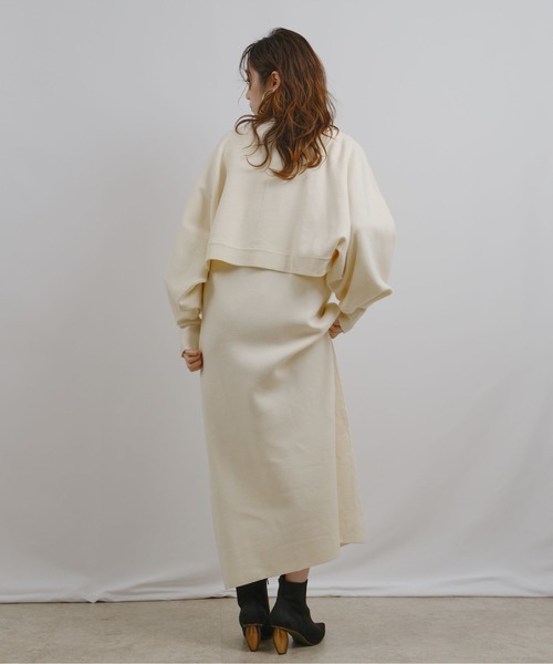 palm RICHE(ポームリシュ)の「ボレロセットニットワンピース(ワンピース・レディース・ブラック/アイボリー・M)」の12枚目の写真