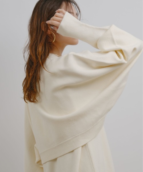 palm RICHE(ポームリシュ)の「ボレロセットニットワンピース(ワンピース・レディース・ブラック/アイボリー・M)」の7枚目の写真