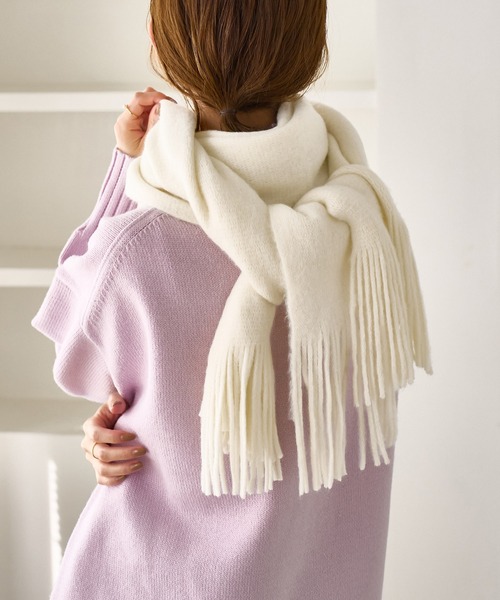 ROPE' PICNIC(ロペピクニック)の「ソフトタッチマフラー/静電気防止(マフラー・レディース・ピンク/チャコールグレー/ホワイト系その他7・FREE)」の2枚目の写真