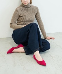 carino | スリムスクエアトゥフラットパンプス(パンプス)