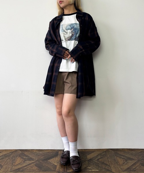 NICOLE CLUB(ニコル クラブ)の「オンブレチェックシャツ(シャツ/ブラウス・レディース・ブラウン/ネイビー/オフホワイト・MEDIUM)」の10枚目の写真