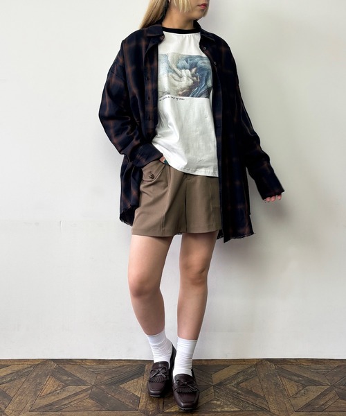 NICOLE CLUB(ニコル クラブ)の「オンブレチェックシャツ(シャツ/ブラウス・レディース・ブラウン/ネイビー/オフホワイト・MEDIUM)」の11枚目の写真