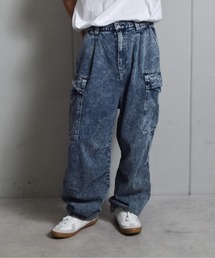 DOUBLE STEAL | ケミカルイージーデニムカーゴパンツ(カーゴパンツ)
