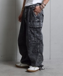 DOUBLE STEAL（ダブルスティール）の「ケミカルイージーデニムカーゴパンツ（カーゴパンツ）」
