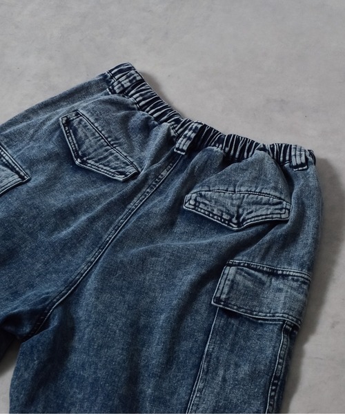 DOUBLE STEAL（ダブルスティール）の「ケミカルイージーデニムカーゴパンツ（カーゴパンツ・メンズ・ブラック/ブルー・LARGE/MEDIUM）」の20枚目の写真