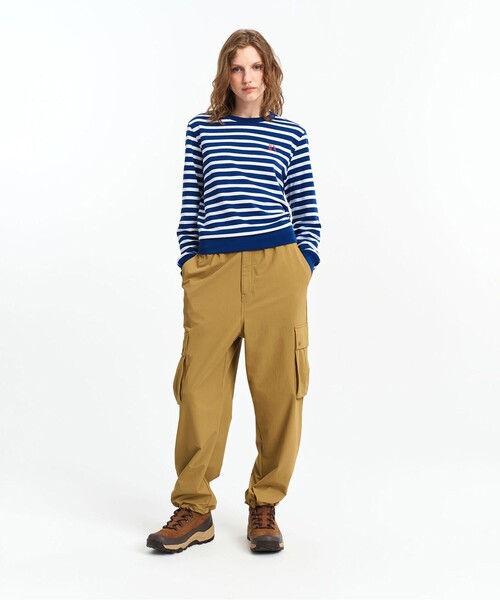 AIGLE(エーグル)の「UVカット フレンチテリーボーダースウェット(スウェット・レディース・ダークネイビー/ライトブルー/ブルー・36/38)」の7枚目の写真