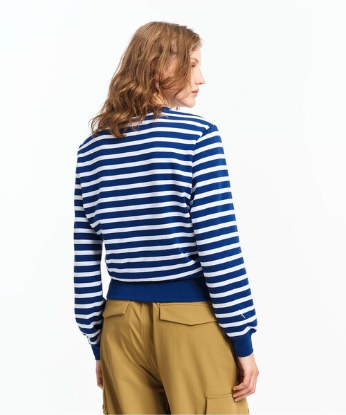 AIGLE(エーグル)の「UVカット フレンチテリーボーダースウェット(スウェット・レディース・ダークネイビー/ライトブルー/ブルー・36/38)」の10枚目の写真