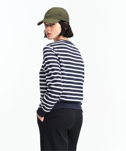 AIGLE(エーグル)の「UVカット フレンチテリーボーダースウェット(スウェット・レディース・ダークネイビー/ライトブルー/ブルー・36/38)」の15枚目の写真