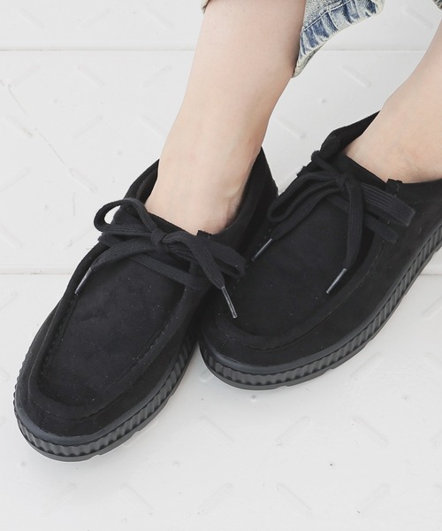 フェイクスエードシューズ（モカシン/デッキシューズ）｜Honeys