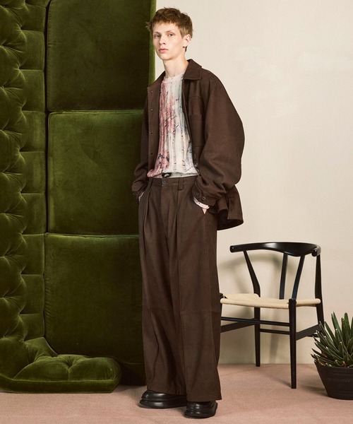 MAISON SPECIAL（メゾンスペシャル）の「《UNISEX》Wall Art Print Damage Knit Pullover/ウォールアートプリントダメージニットプルオーバー【MAISON SPECIAL/メゾンスペシャル】（ニット/セーター・メンズ・グレイッシュベージュ/グリーン/その他1・0/1/2）」の7枚目の写真