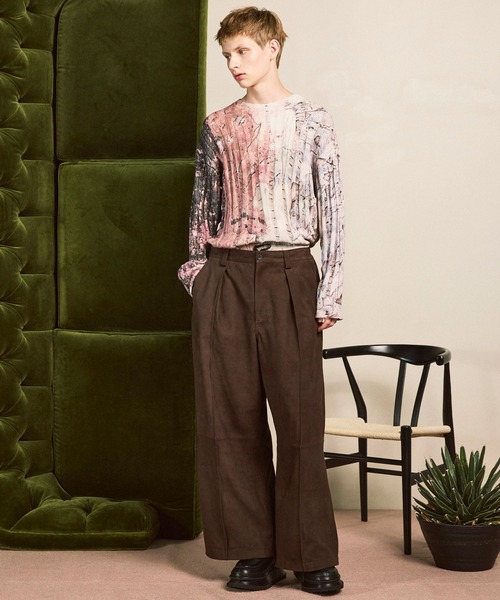 MAISON SPECIAL（メゾンスペシャル）の「《UNISEX》Wall Art Print Damage Knit Pullover/ウォールアートプリントダメージニットプルオーバー【MAISON SPECIAL/メゾンスペシャル】（ニット/セーター・メンズ・グレイッシュベージュ/グリーン/その他1・0/1/2）」の6枚目の写真